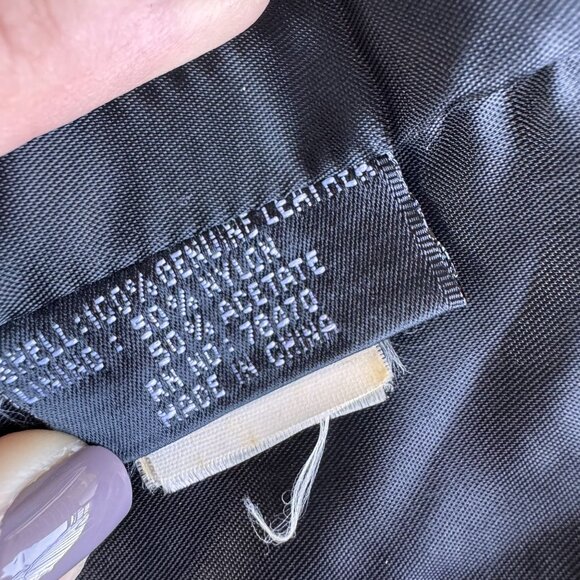 Nicole Miller Leather Moto Jacket Womens‎ Black L Vintage Soft Zip Light Fall - Picture 4 of 8